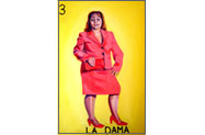 Mimi Kato participating in local loteria show