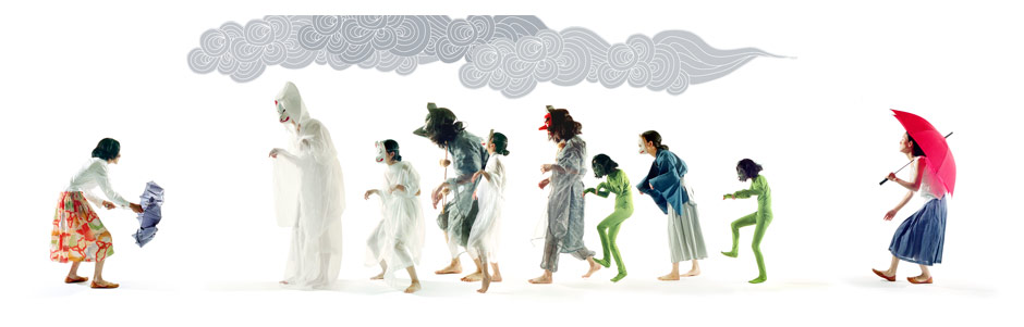 Parade print from Yokai Zyukkei: Scenery with Monsters by Mimi Kato